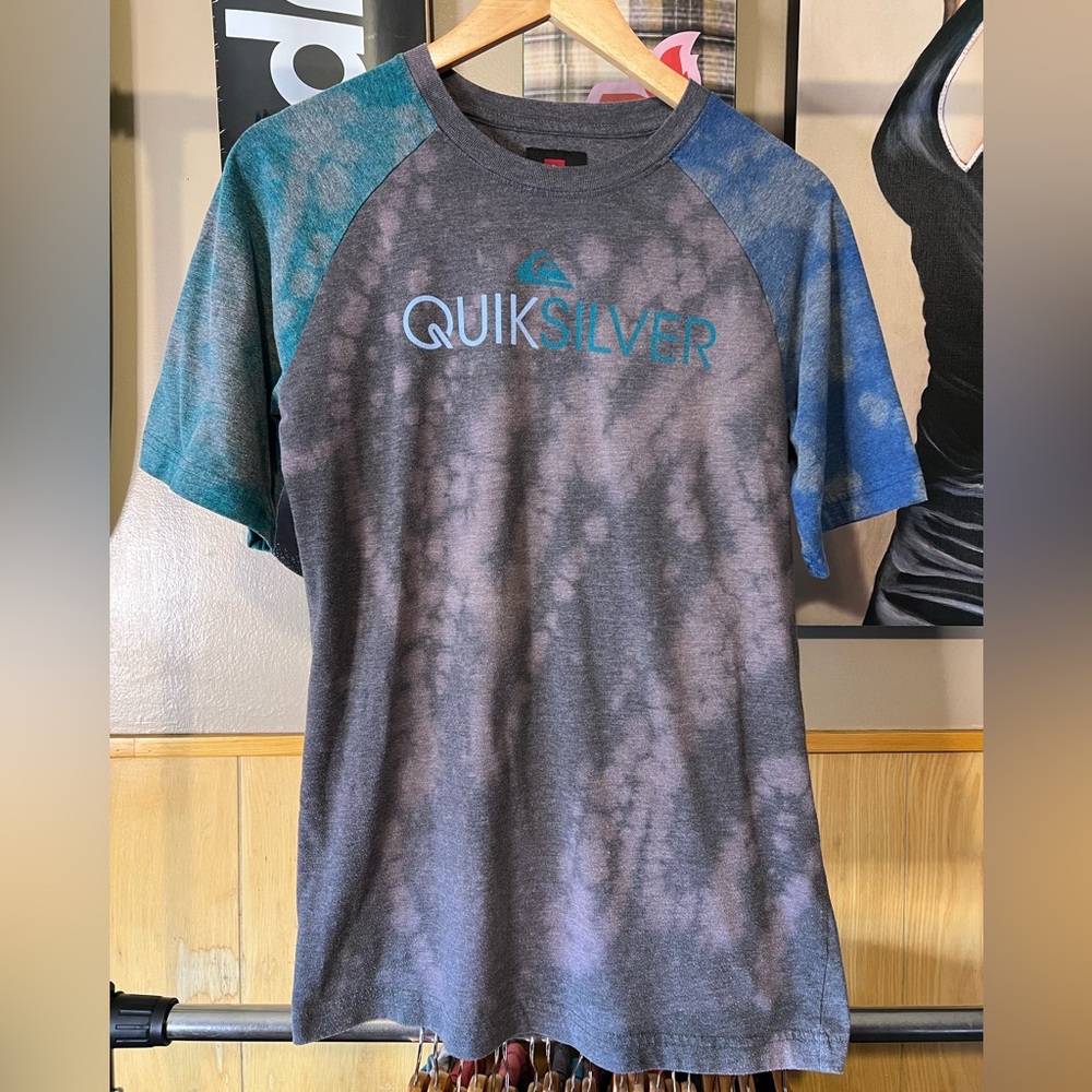 Boys quicksilver custom reverse tie dye Tshirt